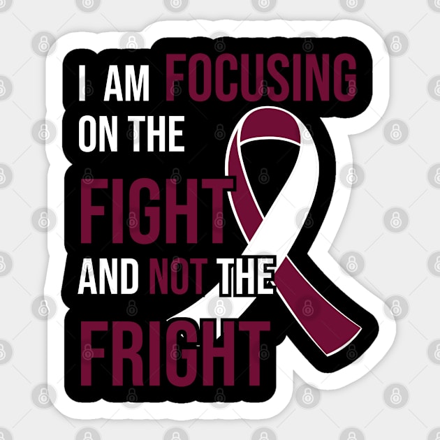 Head And Neck Cancer Awareness Ribbon for a Cancer Survivor Sticker by jkshirts